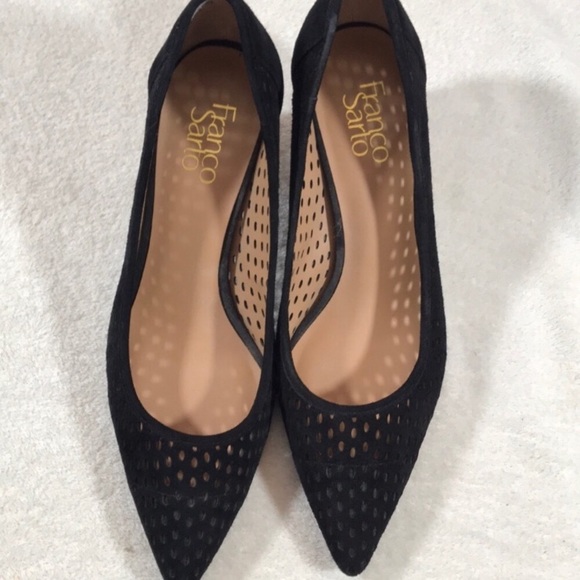 Franco Sarto Shoes - Franco Sarto black leather velvet heels